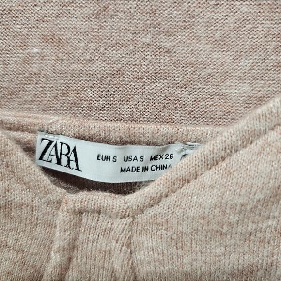 Women's Zara Dusty Pink Cardigan and Crop Top Set - Picture 3 of 6